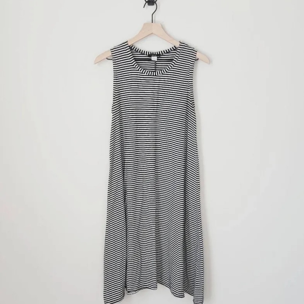 BGD black and white striped swing dress